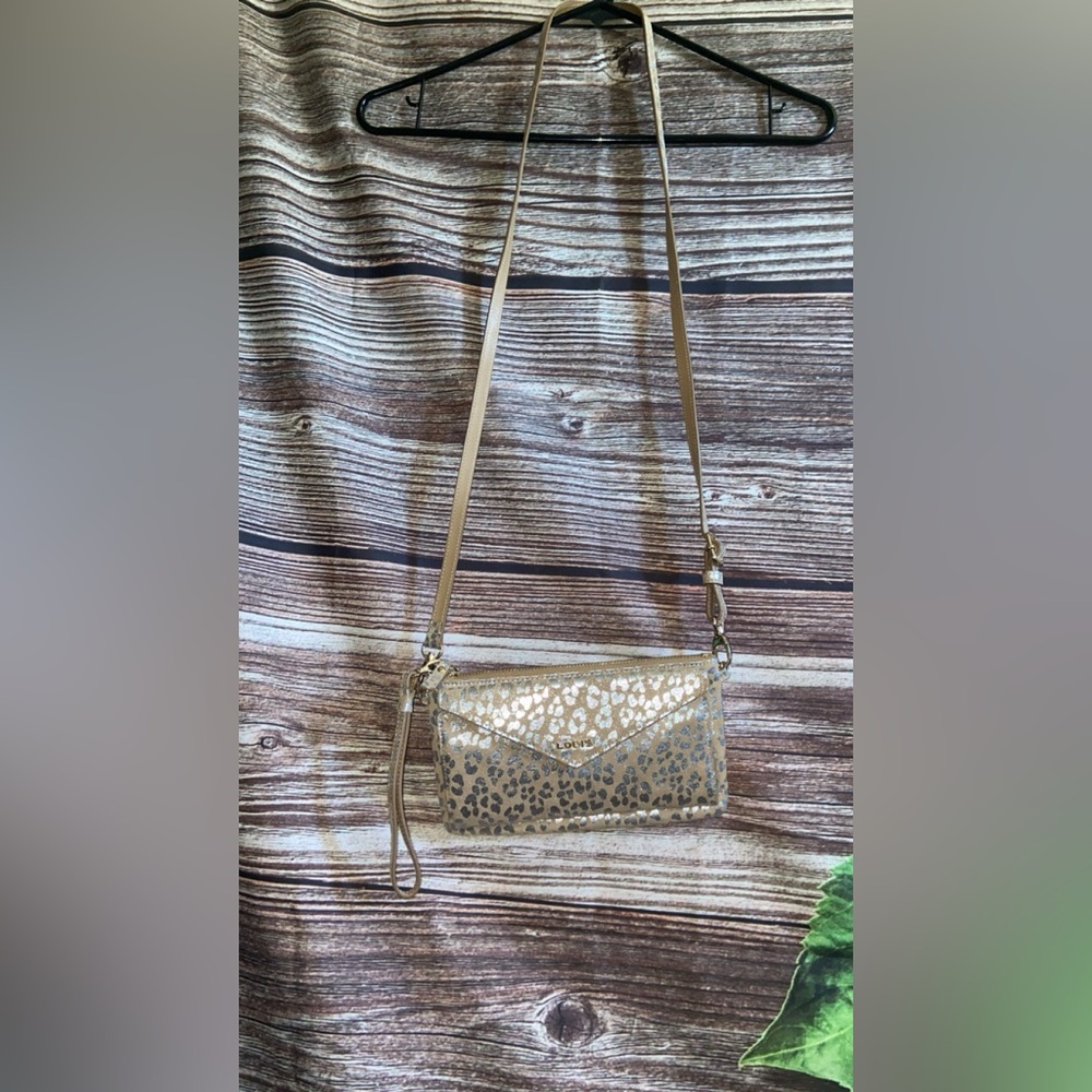 Lodis silver leopard print convertible crossbody bag wristlet wallet